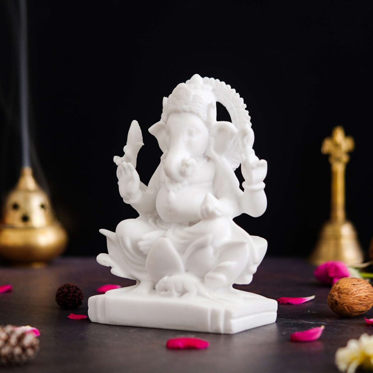 Marble Ganesh ji Statue Idol Murti for Home Decor Office Desk? for HomeDecor Decoration Gifting - Image 3