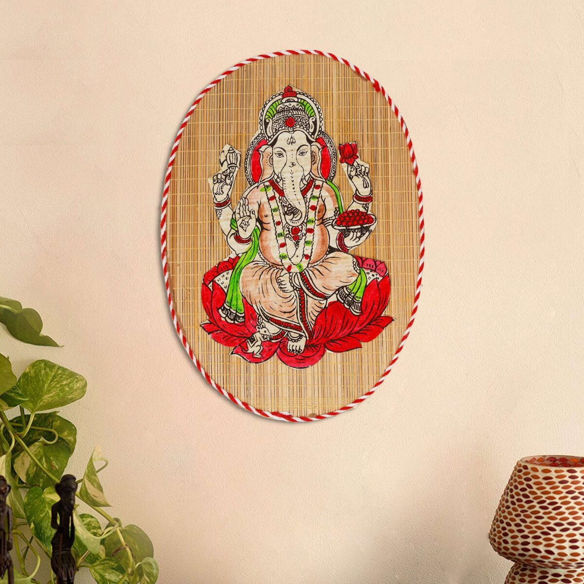 Bamboo Hand Crafted Wall Hangings Of Ganesh Ji For Home Decor | Ideal Gifts For Wedding And Festival - Image 2